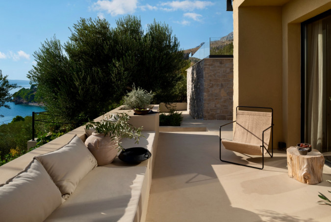 LIVING AREA & KITCHEN, Luxauthentic villa SALT/STONE with pool in Dalmatia - Croatia Mimice