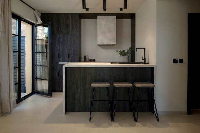 LIVING AREA & KITCHEN, Luxauthentic villa SALT/STONE with pool in Dalmatia - Croatia Mimice