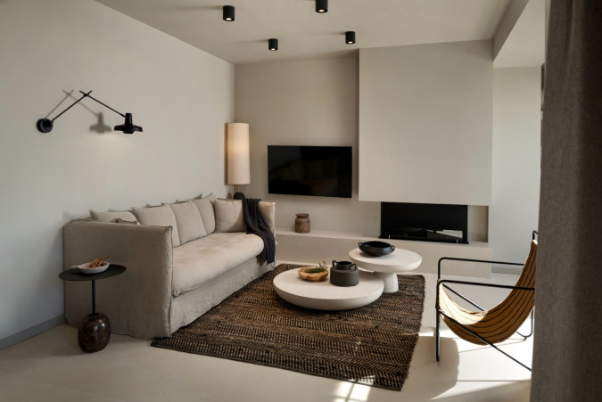 LIVING AREA & KITCHEN, Luxauthentic villa SALT/STONE with pool in Dalmatia - Croatia Mimice